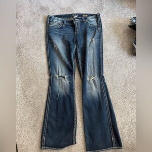 Silver Jeans Dark Blue Flare Women's Jeans
